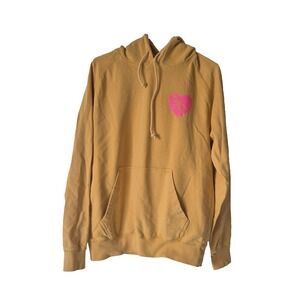 Ascot and Hart Hoodie Womens Medium‎ Yellow Kangaroo Pockets Outdoor Hiking